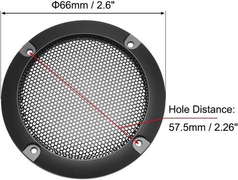 uxcell Speaker Grill Cover 2 Inch Mesh Decorative Circle Subwoofer Guard Protector Black 2pcs in Saudi Arabia