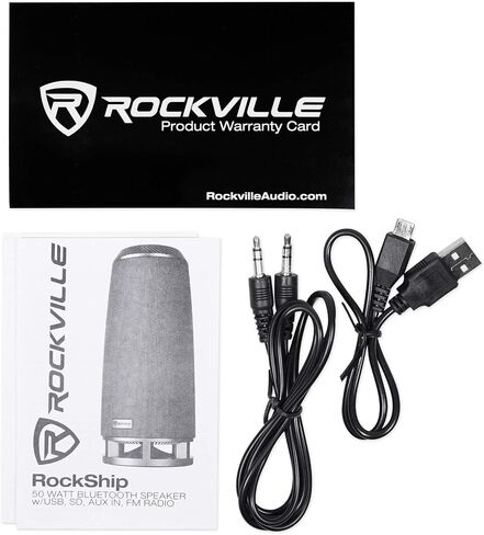 Rockville RockShip 50 Watt Portable Bluetooth Speaker w/LED Lights+Radio/USB/AUX in Saudi Arabia