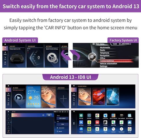 راديو سيارة Android 13 - شاشة لمس 12.3 بوصة لنظام BMW 3/4 Series NBT (2013-2016، F30/F31/F32/F33/F34/F35/F36) مع Snapdragon 662 ثماني النواة، 8+256 جيجابايت، يدعم Apple CarPlay اللاسلكي / أندرويد أوتو in Kuwait