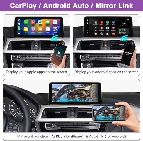 راديو سيارة Android 13 - شاشة لمس 12.3 بوصة لنظام BMW 3/4 Series NBT (2013-2016، F30/F31/F32/F33/F34/F35/F36) مع Snapdragon 662 ثماني النواة، 8+256 جيجابايت، يدعم Apple CarPlay اللاسلكي / أندرويد أوتو in Kuwait