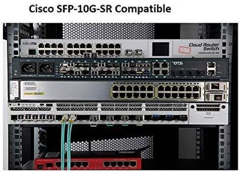 Elfcam® - 2 وحدة إرسال واستقبال SFP+ بسرعة 10 جيجابت 850 نانومتر، موصل مزدوج متعدد الأوضاع LC/UPC (OM3/OM4/OM5)، 10GBase-SR SFP+، DDM 300M in Saudi Arabia