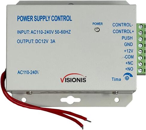 Visionis VIS-PS100 AC110-240VAC إلى 12 فولت 3AMP مصدر طاقة للتحكم في الوصول إلى الباب 12 فولت 3000 مللي أمبير مع LED in Kuwait
