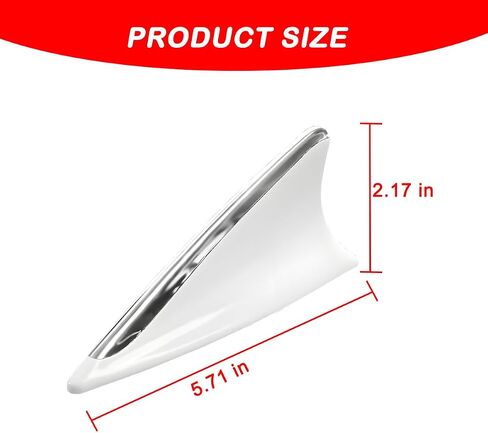Shark Fin Antenna Cover for Car, Vehicle Top Roof Aerial Signal Base, Decorative Automotive Topper Antenna Cap Replacement with Adhesive Tapes, Universal for SUV, Truck, RV（Black） in Saudi Arabia