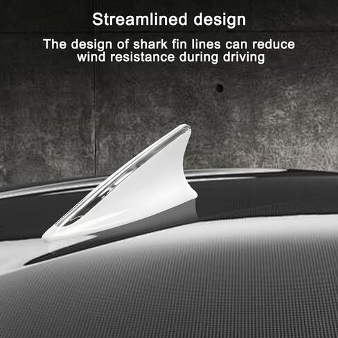 Shark Fin Antenna Cover for Car, Vehicle Top Roof Aerial Signal Base, Decorative Automotive Topper Antenna Cap Replacement with Adhesive Tapes, Universal for SUV, Truck, RV（Black） in Saudi Arabia