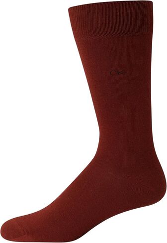 Calvin Klein Men's Dress Socks - Lightweight Cotton Blend Crew Socks (8 Pack) in Saudi Arabia