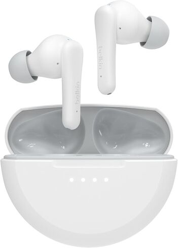 Belkin SoundForm Nano 2 Bluetooth Earbuds for Kids with Built-in Microphone, 28H Battery Life, Safe 85dB Volume, IPX5 Water Resistance - Kids Bluetooth Earbuds for iPhone, iPad, Galaxy, & More - Blue in Saudi Arabia