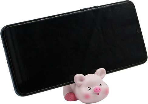 Cute Lovely Pink Pig Cell Phone Stand Holder Desktop Tablet Office Decor Home Ornament, Compatible with 4-8inch Smartphone in Saudi Arabia