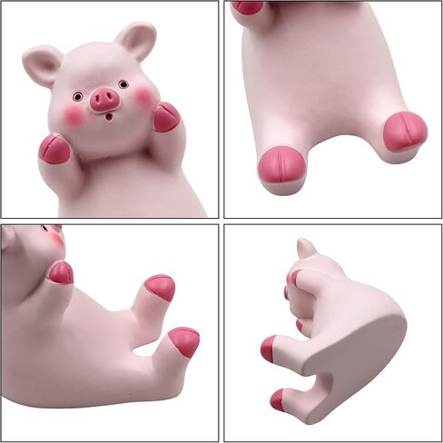 Cute Lovely Pink Pig Cell Phone Stand Holder Desktop Tablet Office Decor Home Ornament, Compatible with 4-8inch Smartphone in Saudi Arabia