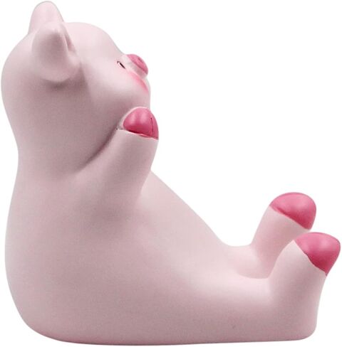 Cute Lovely Pink Pig Cell Phone Stand Holder Desktop Tablet Office Decor Home Ornament, Compatible with 4-8inch Smartphone in Saudi Arabia