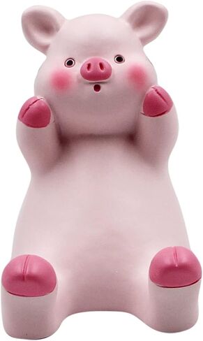 Cute Lovely Pink Pig Cell Phone Stand Holder Desktop Tablet Office Decor Home Ornament, Compatible with 4-8inch Smartphone in Saudi Arabia