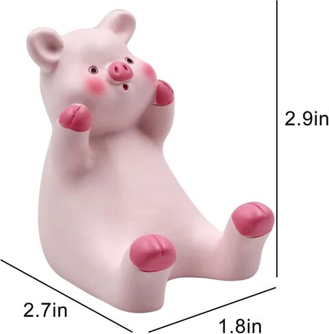 Cute Lovely Pink Pig Cell Phone Stand Holder Desktop Tablet Office Decor Home Ornament, Compatible with 4-8inch Smartphone in Saudi Arabia