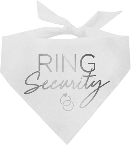 باندانا كلب بطبعات معدنية لحفلات الزفاف والخطوبة من Ring Security (أسود، OS Gold Foil 2) in Saudi Arabia