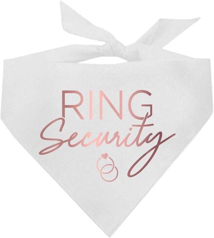 باندانا كلب بطبعات معدنية لحفلات الزفاف والخطوبة من Ring Security (أسود، OS Gold Foil 2) in Saudi Arabia