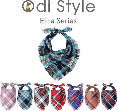 Dog Bandanas Large - Dog Accessories for Large Dogs, Plaid Dog Bandana, Handkerchief, Scarf, Gift for Medium Large Breed Boy Girl Dogs Puppies Pets, Blue, Red and Green, One Piece (Blue) in Saudi Arabia