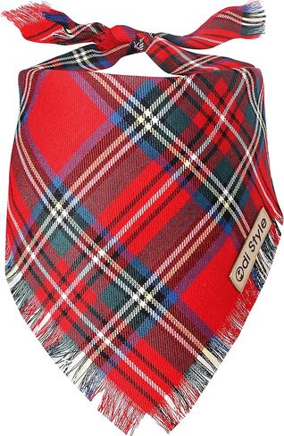 Dog Bandanas Large - Dog Accessories for Large Dogs, Plaid Dog Bandana, Handkerchief, Scarf, Gift for Medium Large Breed Boy Girl Dogs Puppies Pets, Blue, Red and Green, One Piece (Blue) in Saudi Arabia