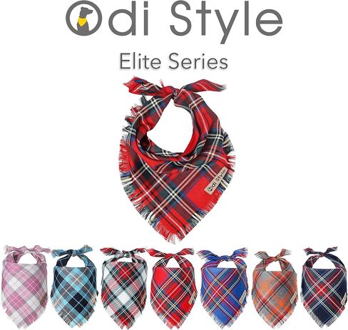 Dog Bandanas Large - Dog Accessories for Large Dogs, Plaid Dog Bandana, Handkerchief, Scarf, Gift for Medium Large Breed Boy Girl Dogs Puppies Pets, Blue, Red and Green, One Piece (Blue) in Saudi Arabia