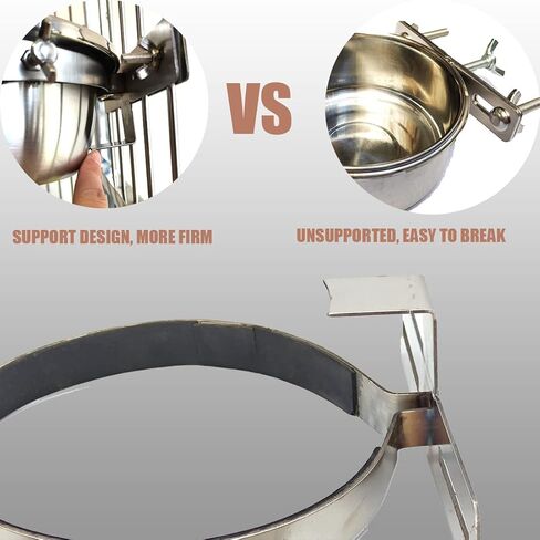 Stainless Steel Hanging Pet Bowl for Medium Large Dogs, Dog Cage Hanging Water Food Bowl, Non-Slip Removable Pet Dish Bowl with 2 Bolt Holders in Saudi Arabia