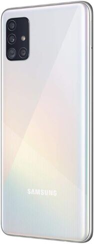 هاتف Samsung Galaxy A51 مفتوح من المصنع | سعة تخزين 128 جيجابايت | بطارية طويلة الأمد | شريحة واحدة | متوافق مع GSM أو CDMA | النسخة الأمريكية | أبيض (متجدد) in Saudi Arabia
