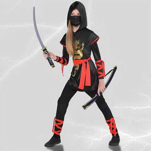 Plastic Ninja Sword 29" (Pack of 1) - Sleek Silver & Black Plastic - Realistic Design for Costume & Play for Kids & Adults in Saudi Arabia