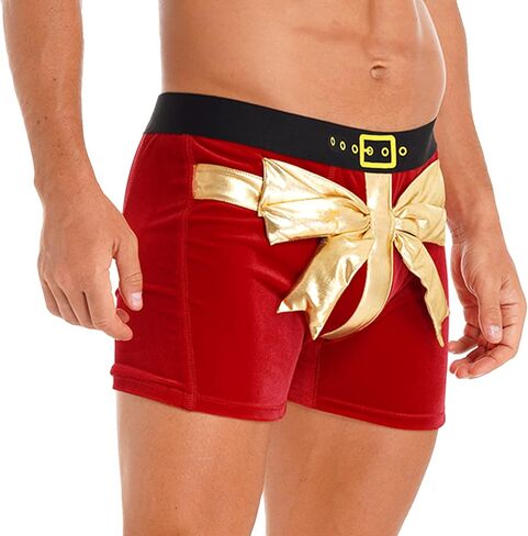 iiniim عيد الميلاد عطلة الرجال الملاكم السراويل الفانيلا عيد الميلاد سانتا كلوز الملاكمين in Kuwait