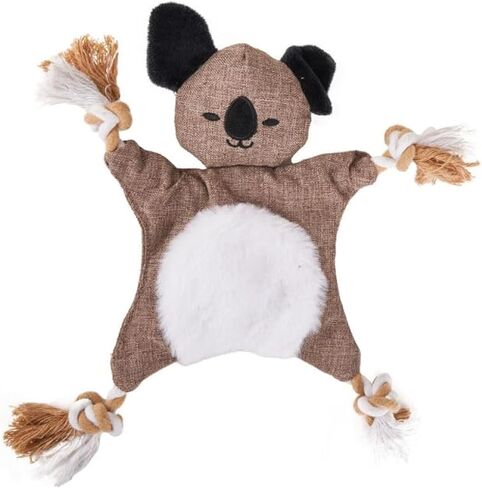 Crinkle Dog Toys, Rope Toy for Dogs, Koala, Zebra or Bear, Rope Toy, Durable Interactive Dog Toys (Bear) in Saudi Arabia
