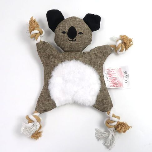 Crinkle Dog Toys, Rope Toy for Dogs, Koala, Zebra or Bear, Rope Toy, Durable Interactive Dog Toys (Bear) in Saudi Arabia