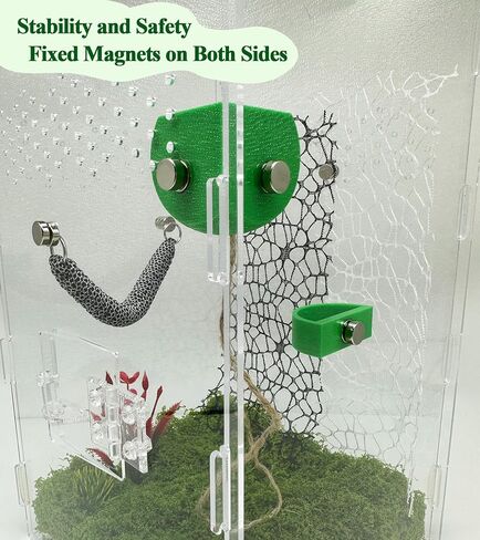 Jumping Spider Hide with Magnets & Jumping Spider Feeding Dish umping Spider Enclosure Accessories Pet Spider Hideout Enclosure Accessories(Not Included The Jumping Spider Terrarium) (Beige) in Saudi Arabia