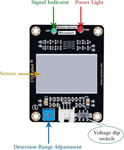 مستشعر الميكروويف CQRobot 10.525 جيجا هرتز متوافق مع Arduino وRaspberry Pi in Kuwait