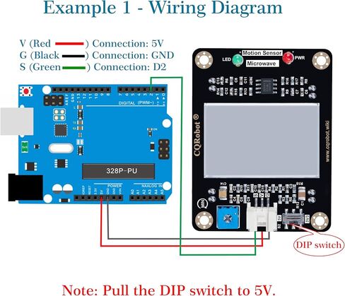 مستشعر الميكروويف CQRobot 10.525 جيجا هرتز متوافق مع Arduino وRaspberry Pi in Kuwait
