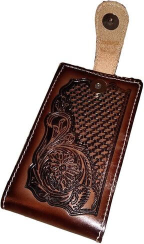 marquez Western autentic Leather Mexican Cell Phone case for Belt with Magnetic Closure. Universal Size (Black) in Saudi Arabia