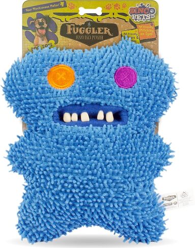 Sinco Pets: Fuggler Funny Ugly Monster Assortment 2-3 عبوات - لعبة للكلاب قطيفة ناعمة، خياطة صديقة للحيوانات الأليفة، مصدر صرير، آذان مجعدة، زميل أسنان مطاطي in Kuwait