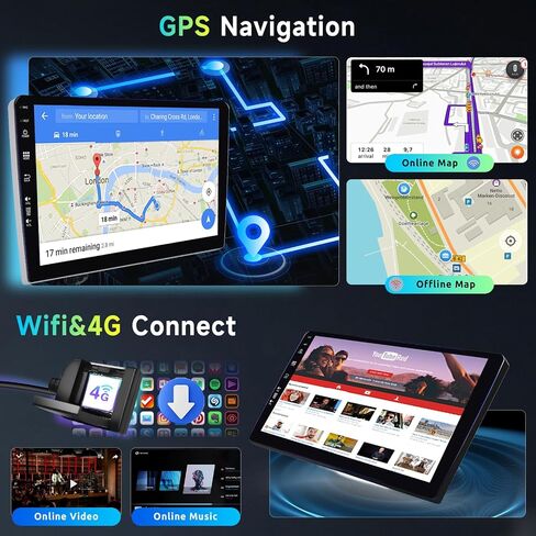 8 CORE 4G+64G راديو السيارة ستيريو لسيارة Toyota Corolla/Levin 2014-2017، شاشة لمس IPS 10.1 بوصة Android 13، Carplay اللاسلكي/Android Auto، GPS، 4G/WiFi، AM/FM، بلوتوث 5.1، 32 نطاق DSP، HD آلة تصوير in Saudi Arabia