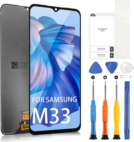 استبدال شاشة LCD لشاشة Samsung Galaxy M33 LCD، استبدال شاشة LCD لهاتف Samsung Galaxy M33 SM-M336B 6.6 بوصة مجموعة محول رقمي لشاشة تعمل باللمس مع مجموعات إصلاح in Saudi Arabia