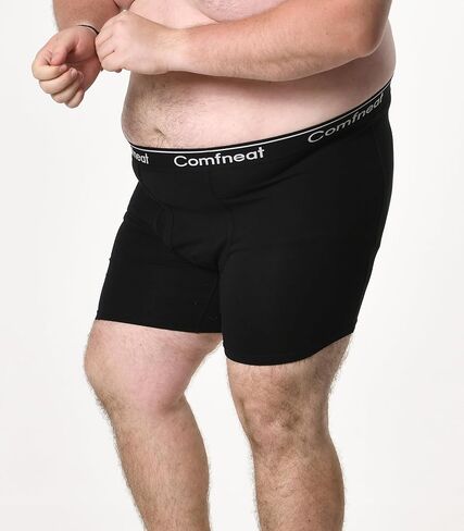 ملابس داخلية للرجال من Comfneat مكونة من 5 قطع كبيرة وطويلة مقاس 3XL-7XL من القطن والألياف اللدنة مع ذبابة in Kuwait