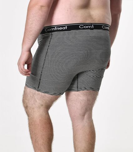 ملابس داخلية للرجال من Comfneat مكونة من 5 قطع كبيرة وطويلة مقاس 3XL-7XL من القطن والألياف اللدنة مع ذبابة in Kuwait