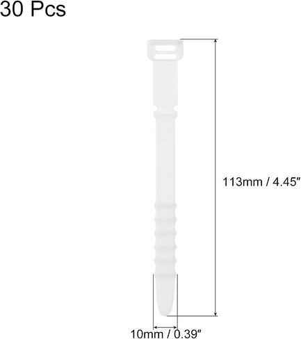 uxcell 30Pcs Silicone Cable Ties 4.5 Inch Reusable Wire Ties Elastic Cable Cord Organizer Straps for Cords Wire USB Charge Management Food Storage, Rose Pink in Saudi Arabia