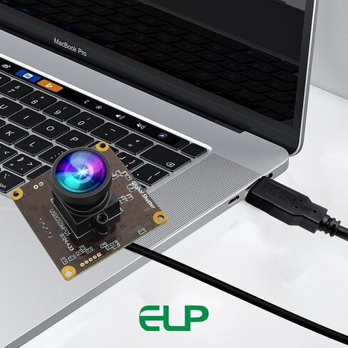 ELP 5MP Global Shutter 50fps وحدة كاميرا USB للكمبيوتر UVC USB2.0 Lightburn Camera لحفارة الليزر عالية السرعة 60 إطارًا في الثانية كاميرا كمبيوتر زاوية واسعة للبث المباشر (100 درجة بدون تشويه) in Saudi Arabia
