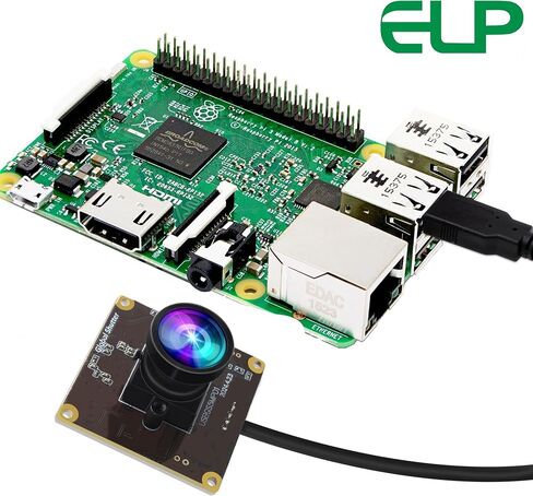 ELP 5MP Global Shutter 50fps وحدة كاميرا USB للكمبيوتر UVC USB2.0 Lightburn Camera لحفارة الليزر عالية السرعة 60 إطارًا في الثانية كاميرا كمبيوتر زاوية واسعة للبث المباشر (100 درجة بدون تشويه) in Saudi Arabia