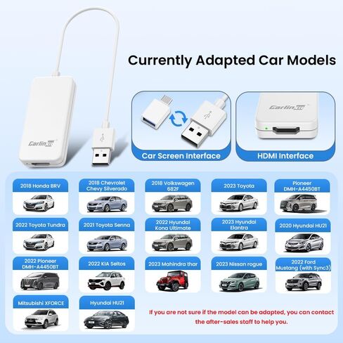 محول Carlinkit Stick HDMI لجهاز CarPlay السلكي OEM (2016-2024)، مناسب لاتصال HDMI المتعدد (Fire TV Sticks وHDMI Game Stick) والتبديل إلى شاشة السيارة الأصلية، ودعم الترقية عبر الإنترنت in Kuwait