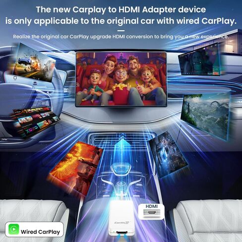 محول Carlinkit Stick HDMI لجهاز CarPlay السلكي OEM (2016-2024)، مناسب لاتصال HDMI المتعدد (Fire TV Sticks وHDMI Game Stick) والتبديل إلى شاشة السيارة الأصلية، ودعم الترقية عبر الإنترنت in Kuwait