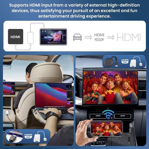 محول Carlinkit Stick HDMI لجهاز CarPlay السلكي OEM (2016-2024)، مناسب لاتصال HDMI المتعدد (Fire TV Sticks وHDMI Game Stick) والتبديل إلى شاشة السيارة الأصلية، ودعم الترقية عبر الإنترنت in Kuwait