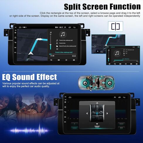 2+64G Android Car Stereo for BMW E46 1998-2005 3 Series 9 inch Touch Screen Multimedia Player GPS Navigation FM RDS Radio Mirror Link for Android/iOS Bluetooth WiFi SWC + Backup Camera&MIC in Saudi Arabia