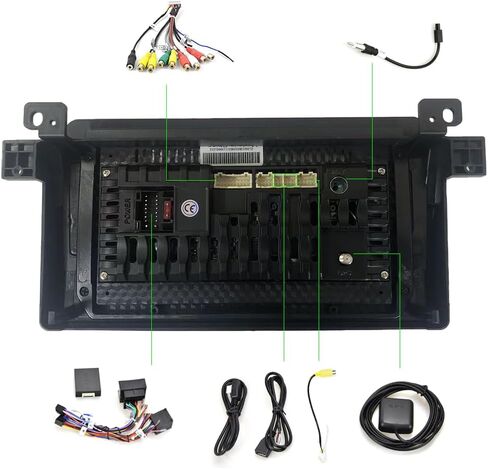 2+64G Android Car Stereo for BMW E46 1998-2005 3 Series 9 inch Touch Screen Multimedia Player GPS Navigation FM RDS Radio Mirror Link for Android/iOS Bluetooth WiFi SWC + Backup Camera&MIC in Saudi Arabia