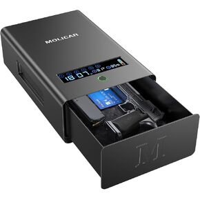Gun Safe for Handgun, Alarm Clock Biometric Pistol Safe Fingerprint Handgun Safe with Touchscreen Keypad LCD of Temp, Humidity, 3 Ways Quick Access Slide Away Bedside Gun Safe for Nightstand