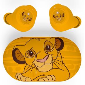 Lion King Disney Wireless Earbuds w/Charging Case - Bluetooth Headphones w/Built-in Mic Up to 30 Hrs Playtime- Gifts for Her, Boys, Women, Men, All Fans of Disney Lion King Stuff (Simba)