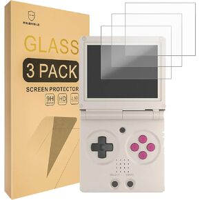 Mr.Shield Screen Protector compatible with ANBERNIC RG35XXSP [Tempered Glass] [3-PACK] [Japan Glass with 9H Hardness]