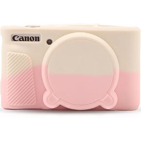 Camera Cover for Canon PowerShot SX730 HS, SX740 HS Digital Camera, Soft Silicone Protective Cover with Removable Lens Cap, Travel Camera Case for Photographers - Black