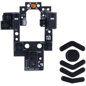 HUYUN Mouse Switch Button Micro Switch Board with Mice Feet Sticker Replacement for Logit G604 Wireless Gaming Mouse (D2FC-F-7N 20M)
