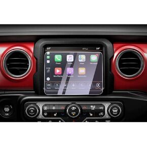 CDEFG for 2018 2019 2020 2021 Wrangler JL/ 2020 2021 Gladiator JT Center Control Touchscreen Navigation Touch Screen Protector, HD Clear Tempered Glass Scratch Resistance (8.4IN Anti Blue-Ray)