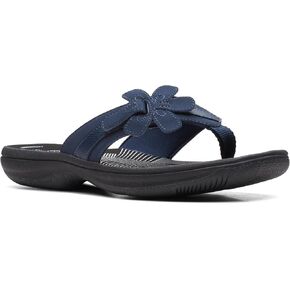 صندل نسائي من Clarks Breeze Sea Flip-Flop - قلاب مريح مع خطاف قابل للتعديل ودعم قوس - ملابس صيفية كاجوال Cloudsteppers لكل يوم